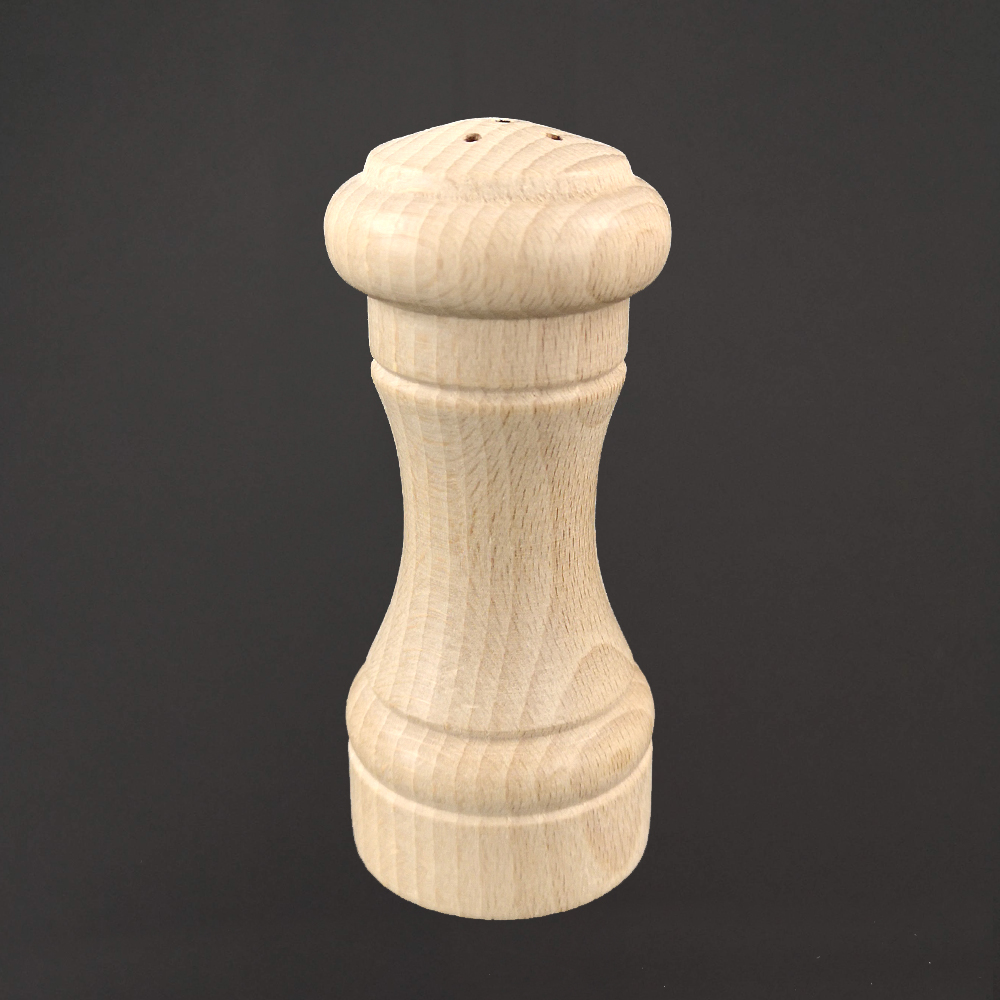 Dřevěná slánka přírodní, masivní dřevo, 10 cm
