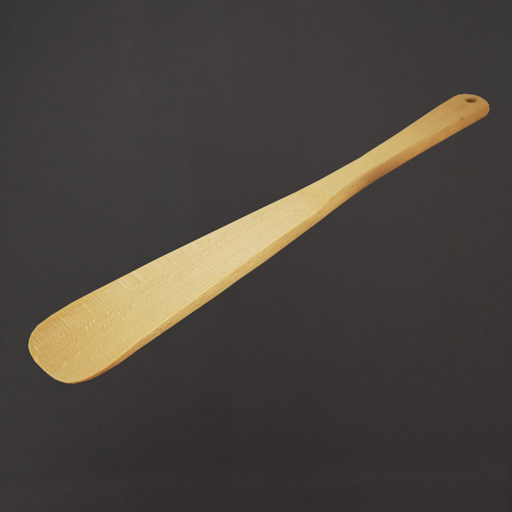 Dřevěná lžíce na boty, masivní dřevo, 37 cm