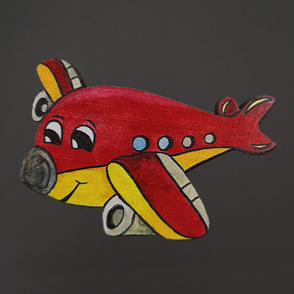 Dřevěný magnet letadlo 6 cm