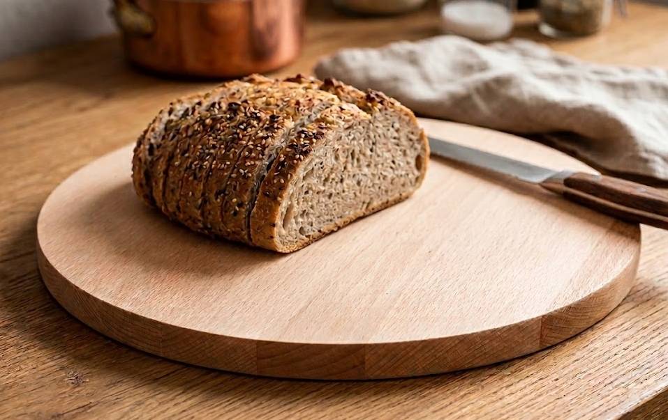 Dřevěné servírovací prkénko - podnos, masivní dřevo, 25 cm