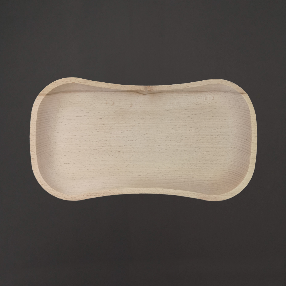 Dřevěný servírovací podnos, masivní dřevo, 30 cm