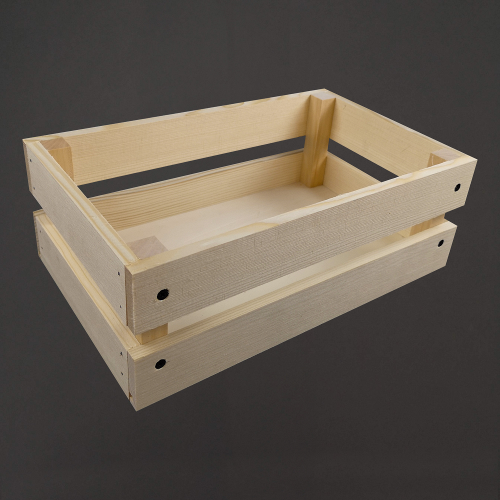 Dřevěná skládací bedýnka z masivního dřeva, 34x21x12 cm, zvýšená nosnost