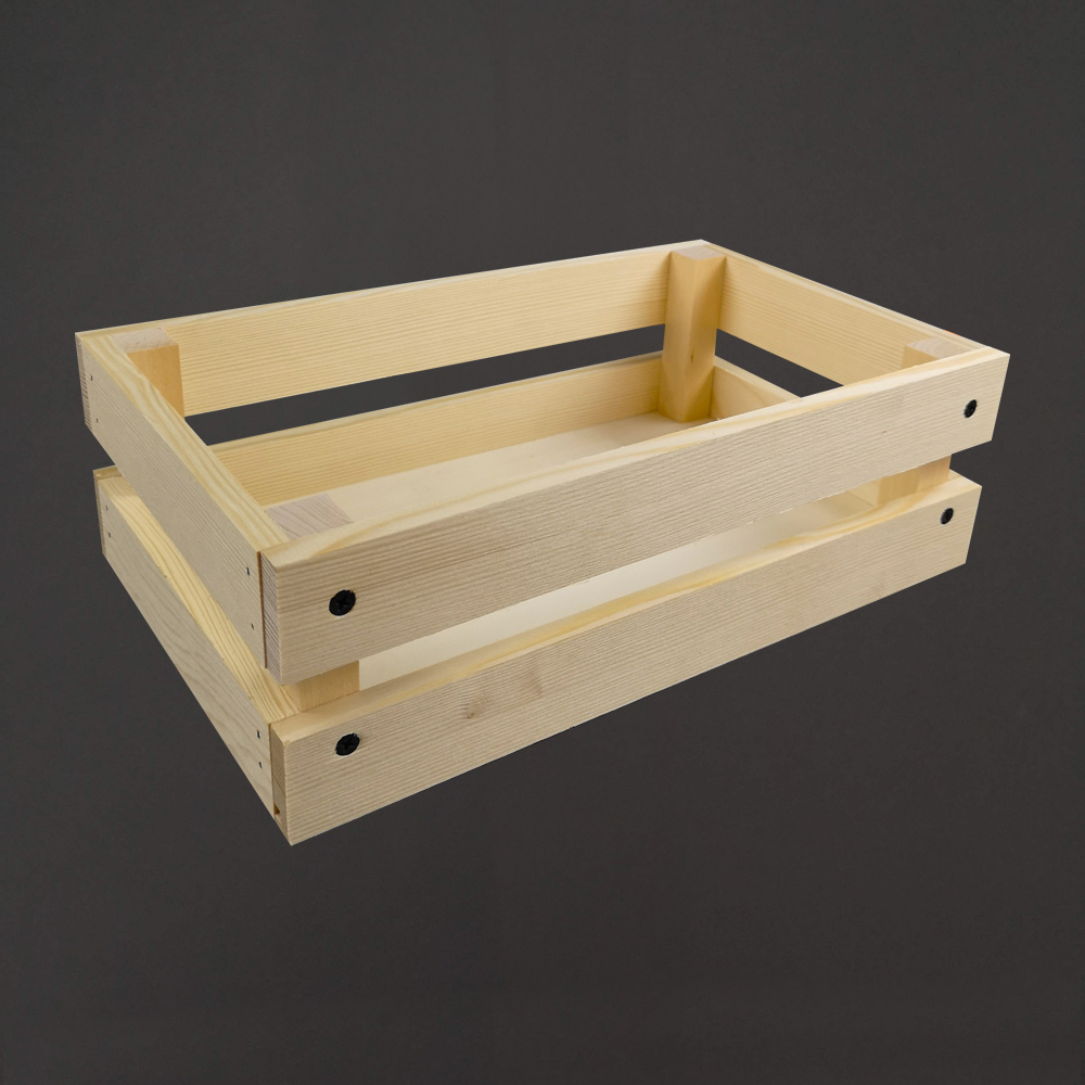 Dřevěná skládací bedýnka z masivního dřeva, 32x19x10 cm, zvýšená nosnost