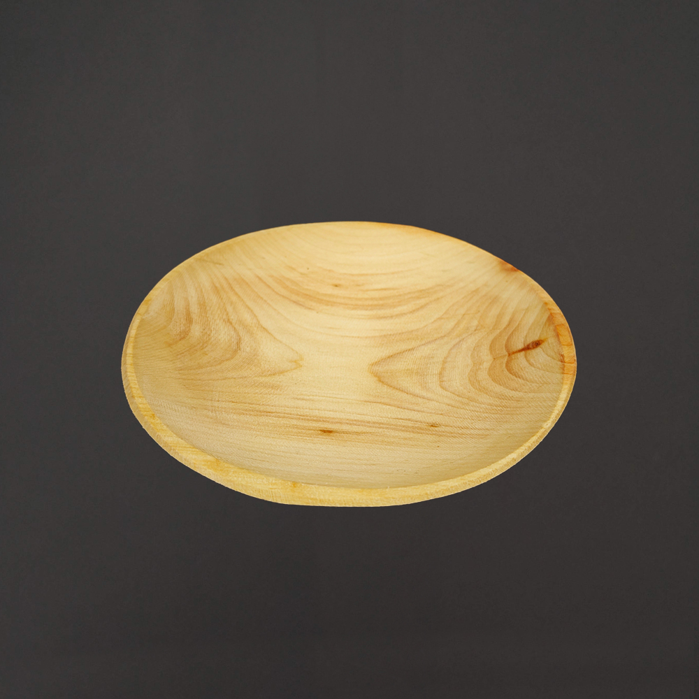Dřevěný servírovací tácek kulatý, masivní dřevo, 15 cm