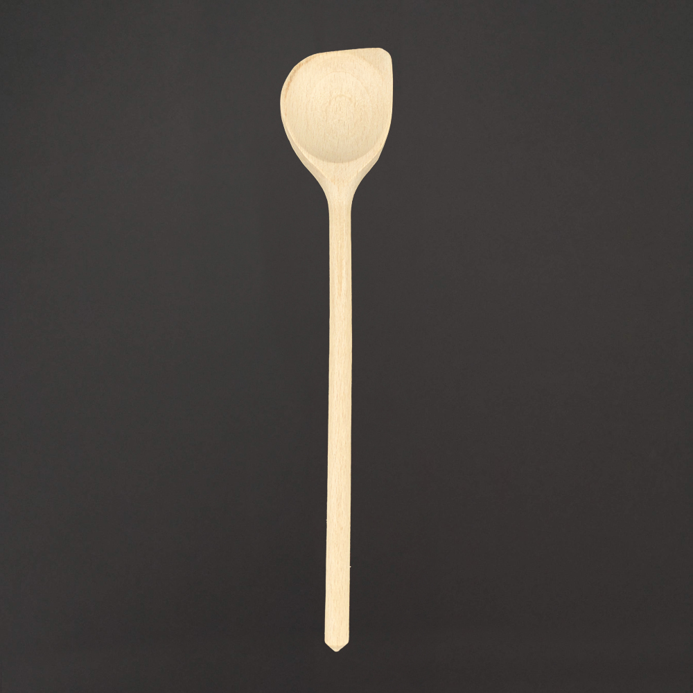 Dřevěná vařečka s rohem, masivní dřevo, 25 cm