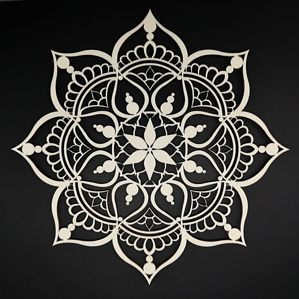 Dřevěný obrázek k vymalování mandala 20 cm