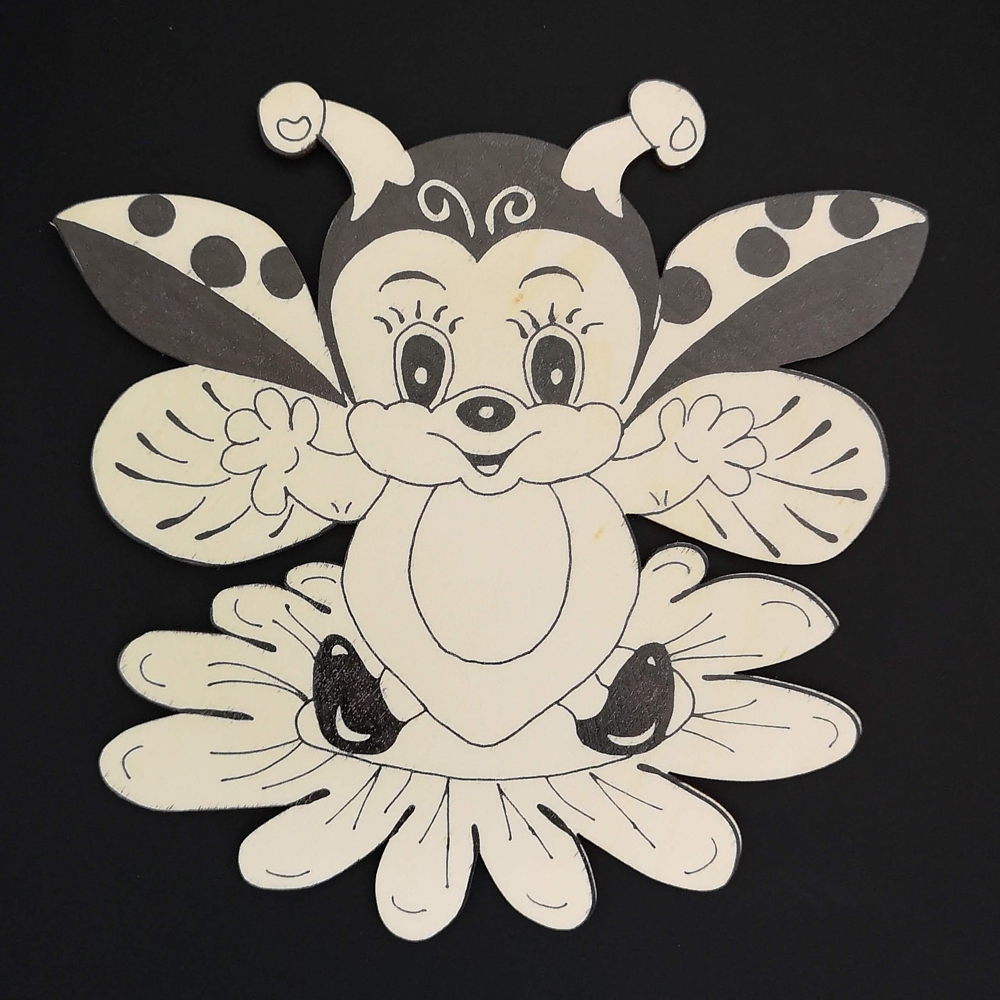 Magnet k domalování beruška 20 cm