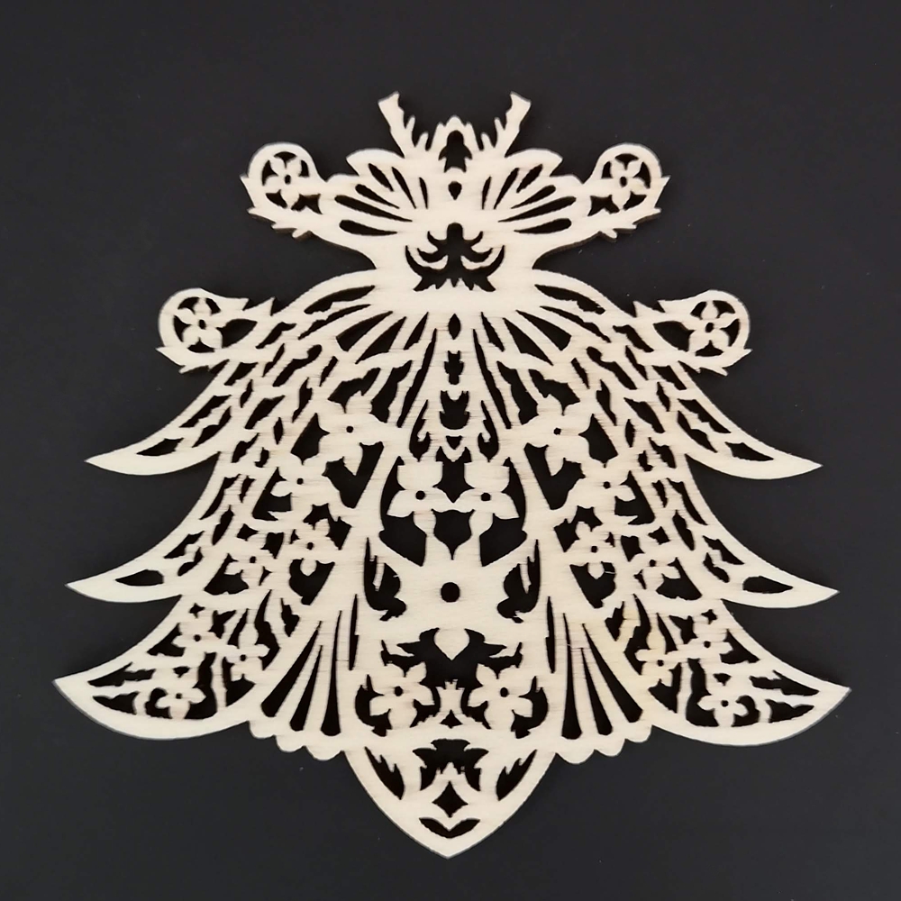 Dřevěná ozdoba ornament 8 cm