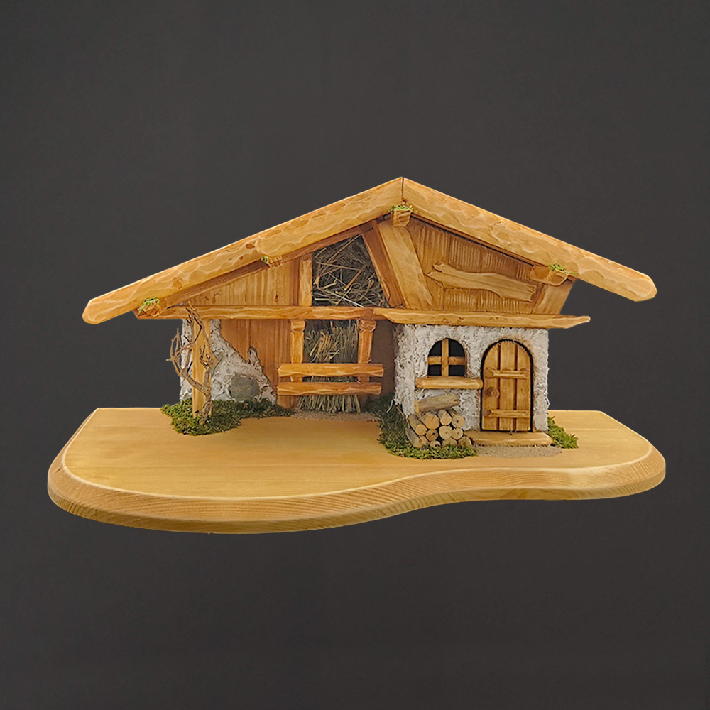 Dřevěný betlém BEZ FIGUREK 45 cm