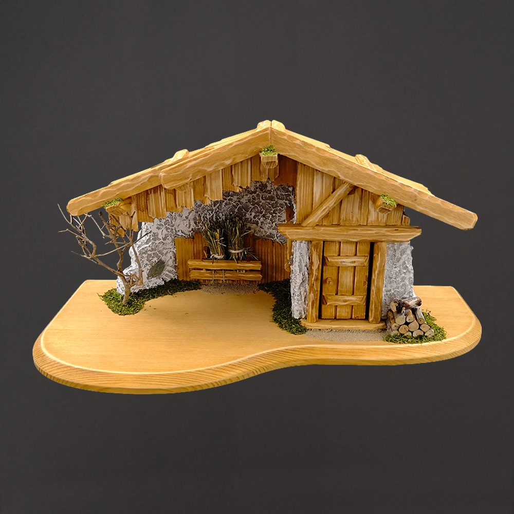 Dřevěný betlém BEZ FIGUREK 50 cm