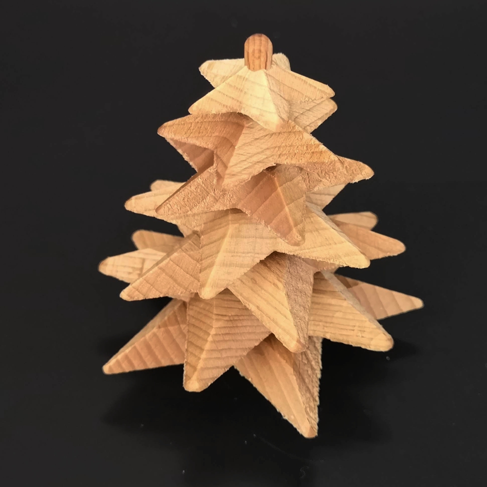 Dřevěný 3D strom z masivu skládaný 9 cm