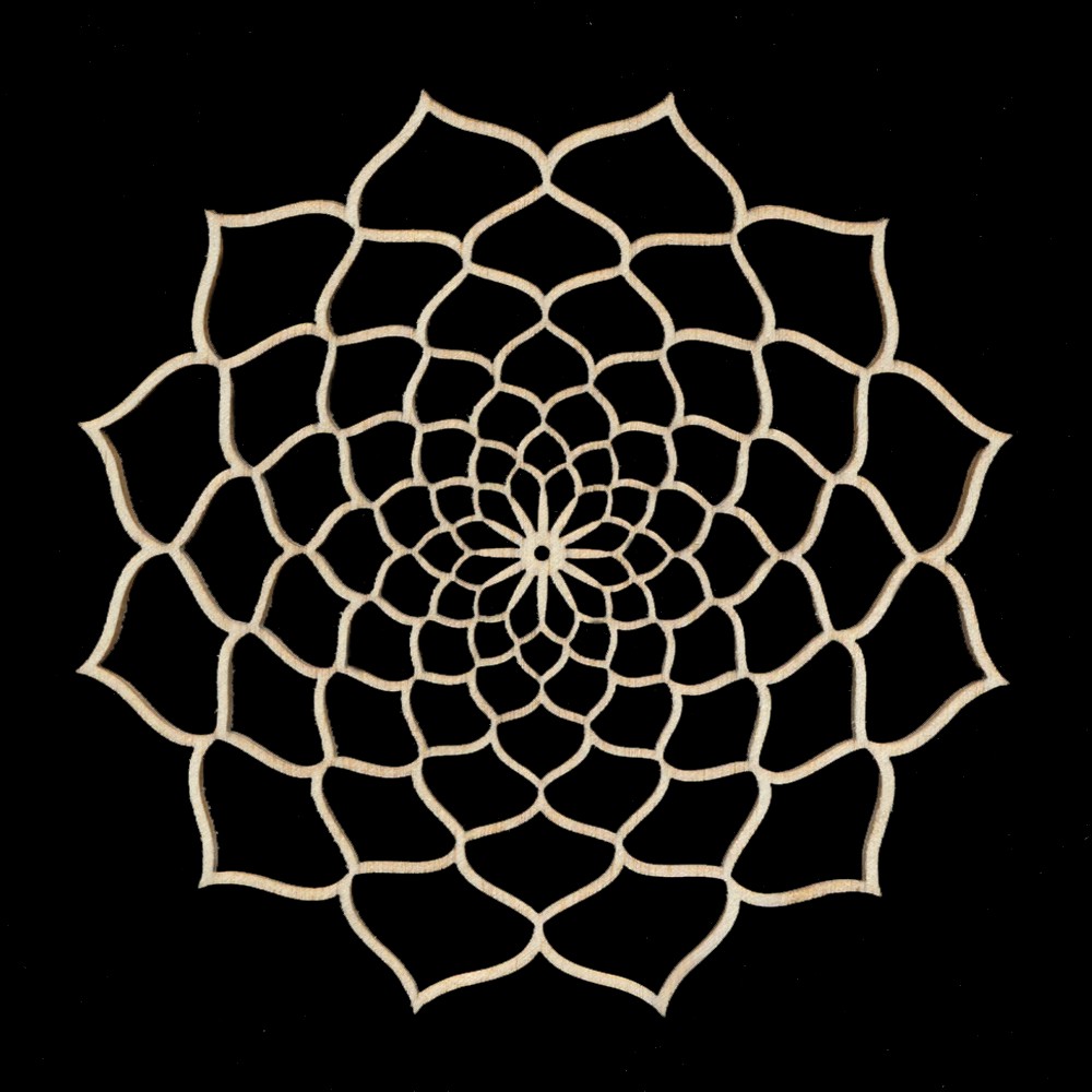 Dřevěný obrázek k vymalování mandala přírodní 9cm