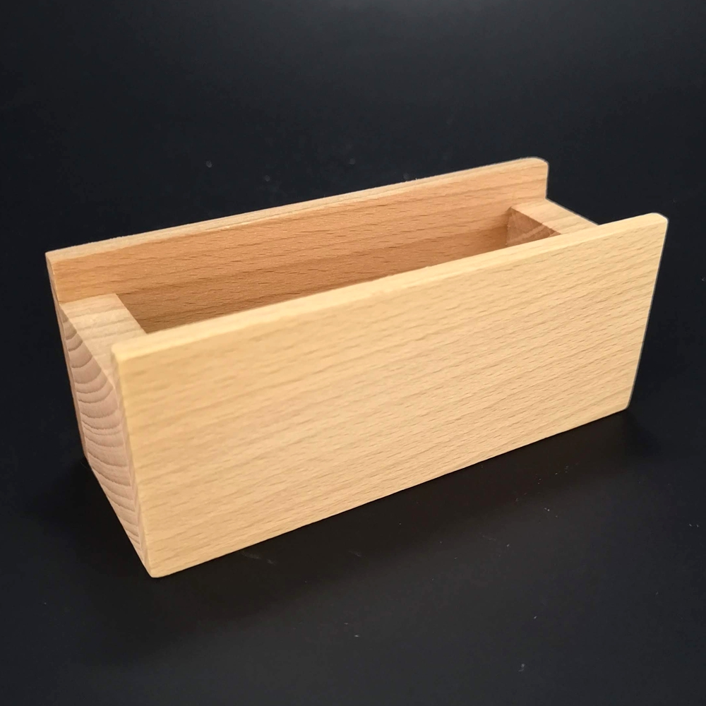 Dřevěný stojánek hranatý na podtácky, masivní dřevo, rozměr 12 cm