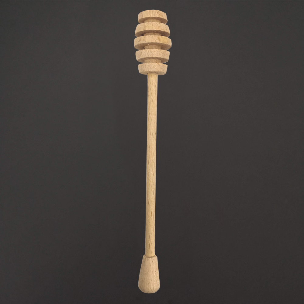 Dřevěná naběračka na med, masivní dřevo, 17 cm