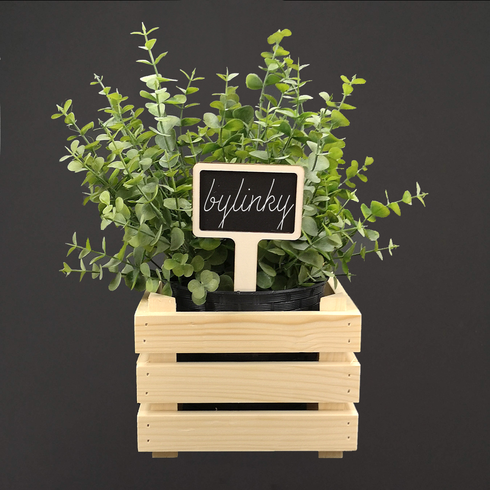 Dřevěný zápich - cedulka na bylinky, výška 15 cm, český výrobek