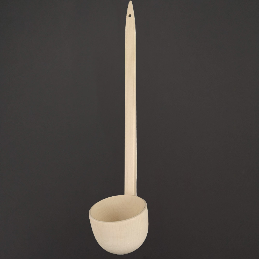 Dřevěná naběračka, masivní dřevo, délka 53 cm