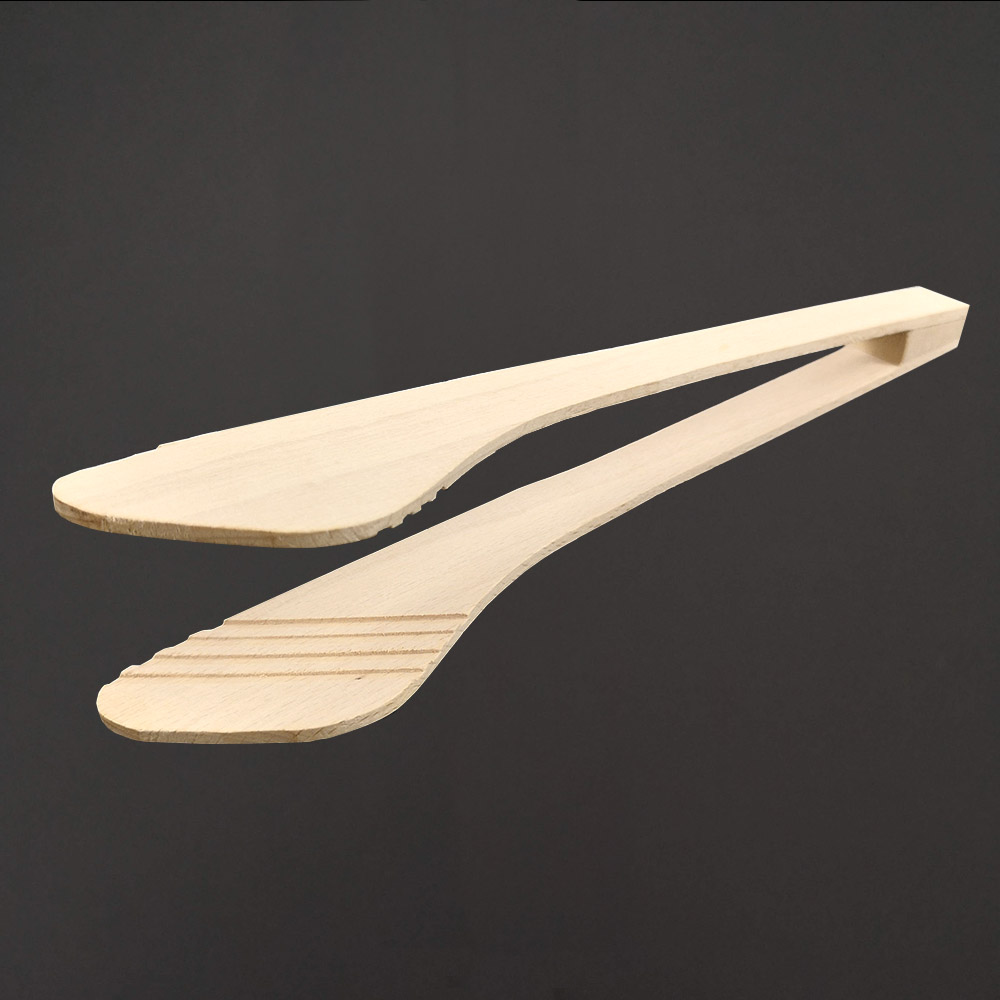 Dřevěné kleště široké, masivní dřevo, 30 cm