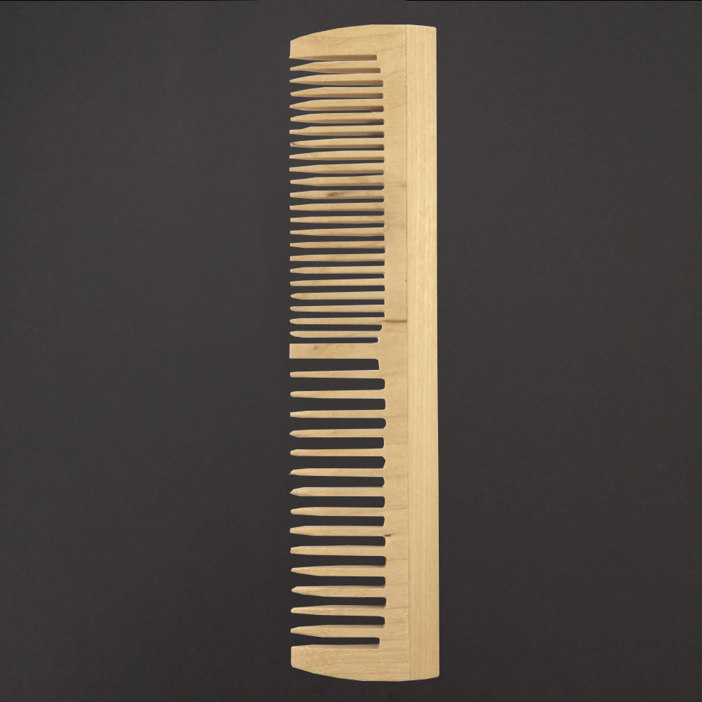 Dřevěný hřeben, masivní dřevo, 18,5 cm
