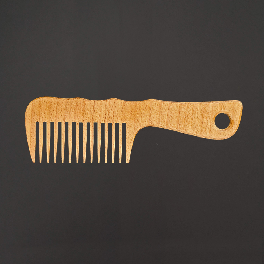 Dřevěný hřeben, masivní dřevo, 19 cm