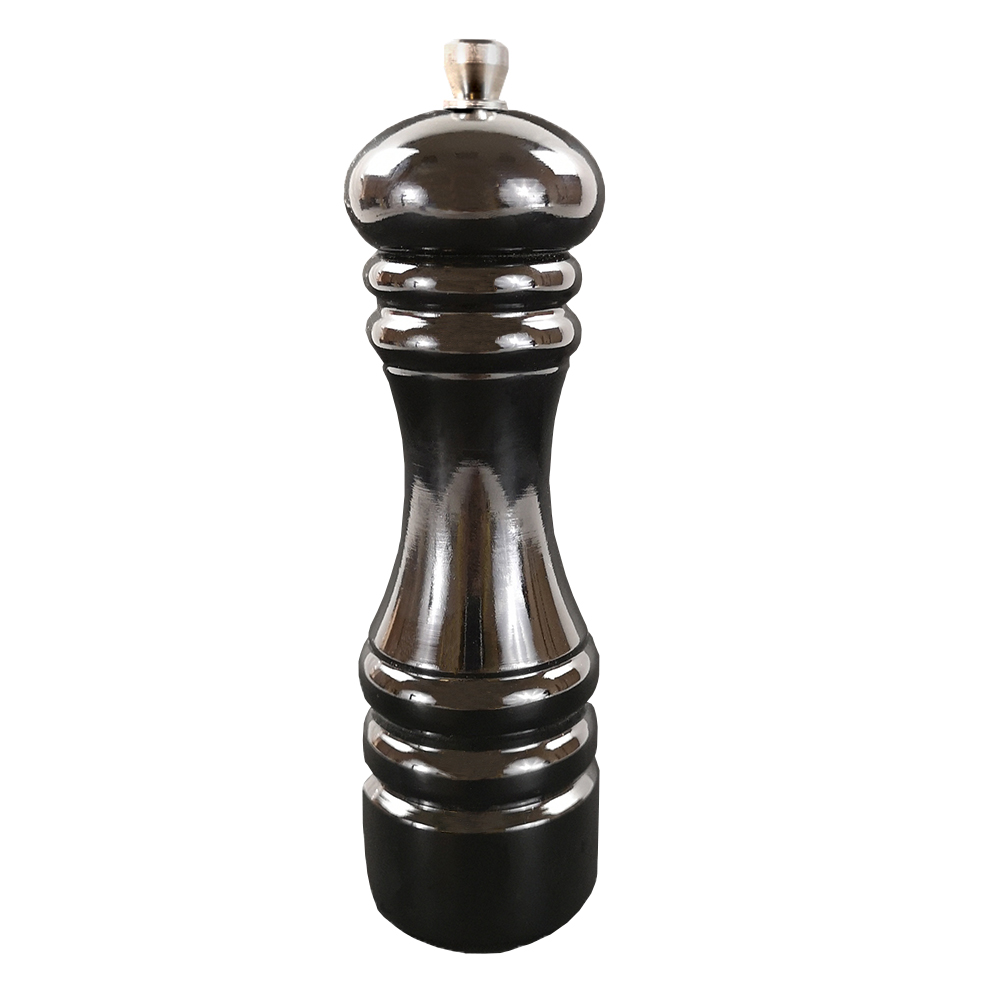 Dřevěný mlýnek na koření černý, 18 cm