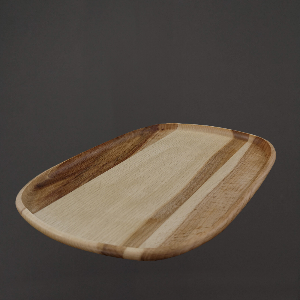 Dřevěný podnos, masivní dřevo, 25 cm